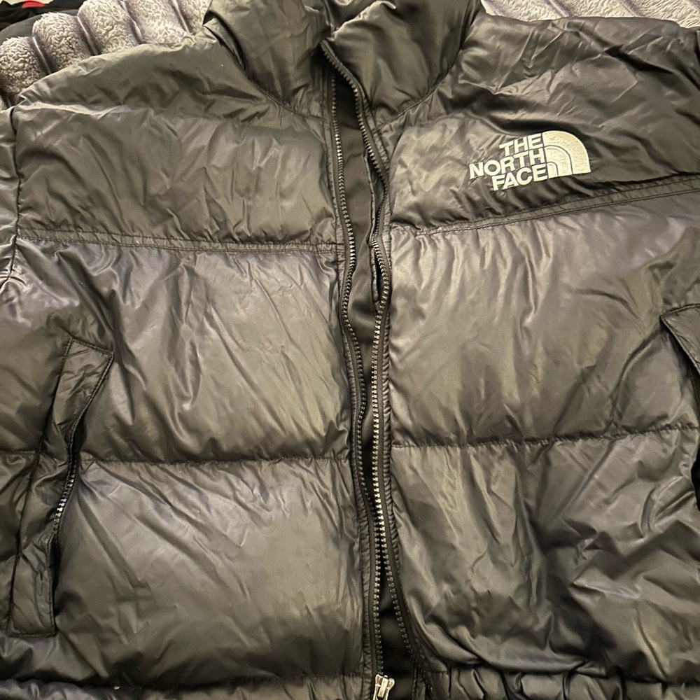 The Cropped North Face Black Puffer Jacket